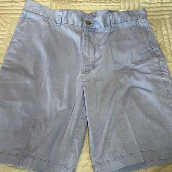 Vineyard Vines Club Chino Shorts Mens Size 36 Light Blue Flat Front - Picture 1 of 4